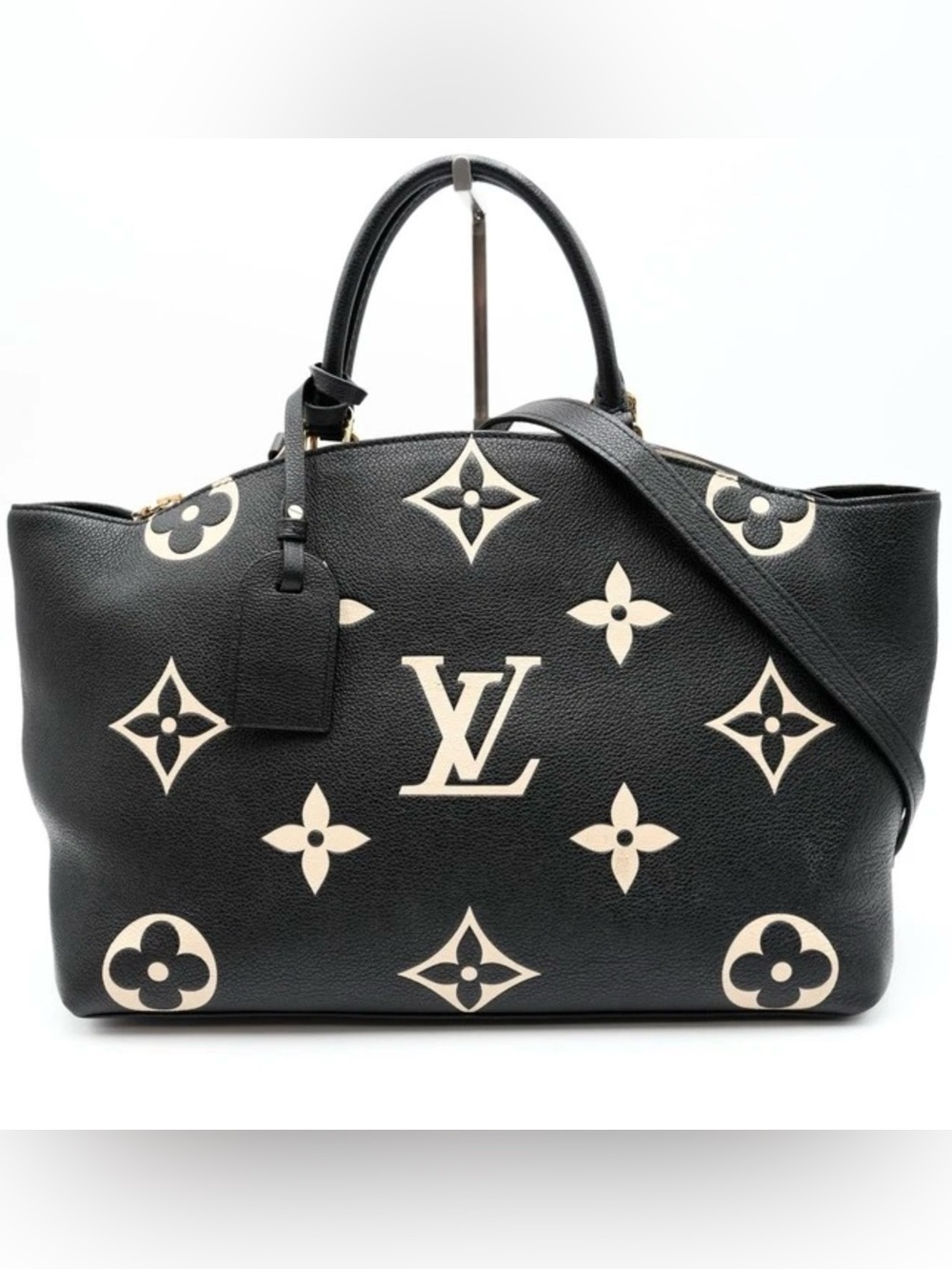 Authentic Louis Vuitton Petit Palais PM Bicolor Monogram Empreinte Leather Bag